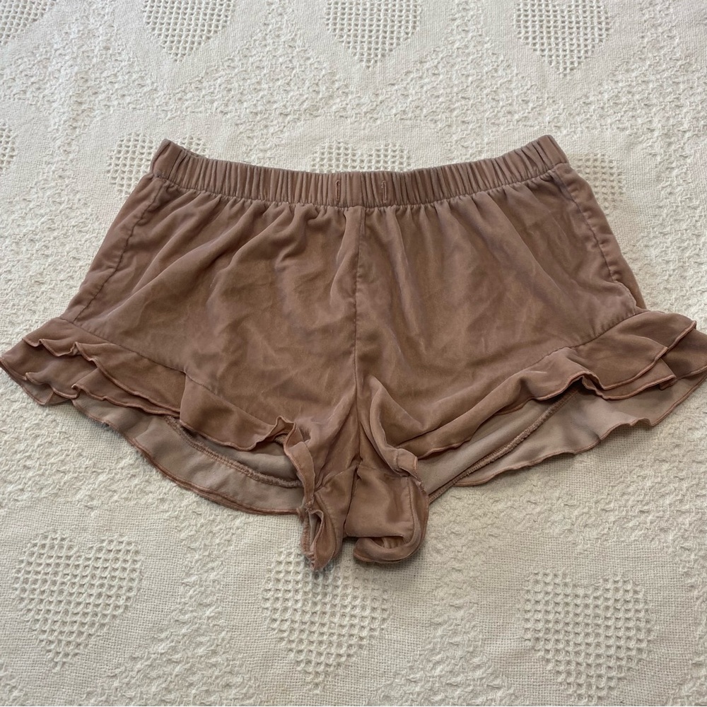 Victorias Secret Velour Ruffle Shorts (M)